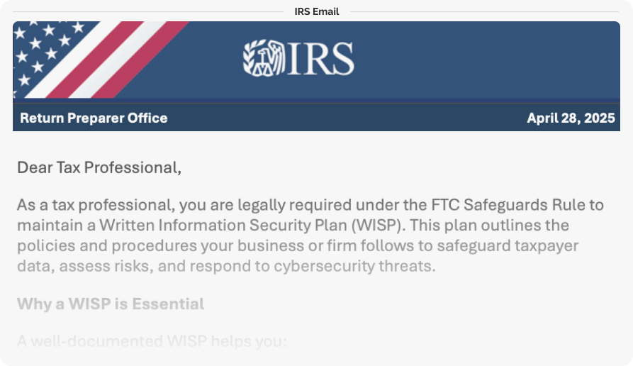 IRS WISP Builder Tool | Important IRS Updates